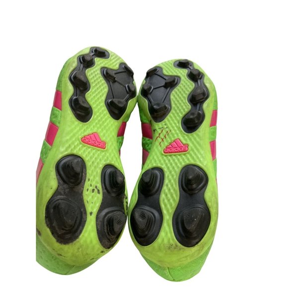 Adidas youth size 6 Green Pink Lightweight Design Soccer Cleats sneaker shoes - Picture 7 of 8